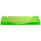 Bac de bureau vert en plastique transparent.