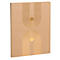 Beige notitieboek met gouden patroon. Halve cirkelpatroon met gouden cirkels aan de boven- en onderkant.