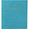 Turquoise blauw boek met gouden opdruk: "Livre d'Or".