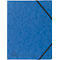 Exacompta hoekmap, DIN A4, met elastiek, te labelen, Colorspan karton, 355 g/m², blauw