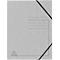 Exacompta hoekmap, DIN A4, met elastiek, te labelen, Colorspan karton, 355 g/m², grijs