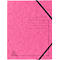 Exacompta hoekmap, DIN A4, met elastiek, te labelen, Colorspan karton, 355 g/m², roze