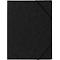 Exacompta hoekmap, DIN A4, met elastiek, te labelen, Colorspan karton, 355 g/m², zwart
