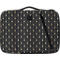 Sacoche pour ordinateur portable noir avec motif art déco doré, poignée, fermeture éclair.