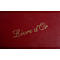 Livre rouge en cuir avec inscription dorée : 'Livre d'Or'.