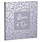 Livre gris avec inscription Livre d'Or, motif floral.