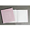 Livre rose clair avec motif floral et inscription 'Livre d'Or'. Le livre est ouvert, révélant des pages blanches.