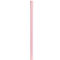 Fine baguette verticale rose sur fond blanc.
