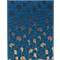 Motif bleu avec des arches et des lignes dorées. Le motif se répète sur toute la surface.