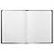 Carnet ouvert avec des pages blanches.