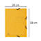 Exacompta map, DIN A4, met elastiek, 3 kleppen, te labelen, Colorspan karton, 355 g/m², geel