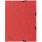 Exacompta map, DIN A4, met elastiek, 3 kleppen, te labelen, Colorspan karton, 355 g/m², rood