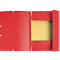 Exacompta map, DIN A4, met elastiek, 3 kleppen, te labelen, Colorspan karton, 355 g/m², rood