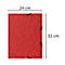 Exacompta map, DIN A4, met elastiek, 3 kleppen, te labelen, Colorspan karton, 355 g/m², rood