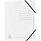 Exacompta map, DIN A4, met elastiek, 3 kleppen, te labelen, Colorspan karton, 355 g/m², wit
