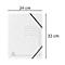 Exacompta map, DIN A4, met elastiek, 3 kleppen, te labelen, Colorspan karton, 355 g/m², wit