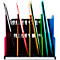 Porte-documents noir avec des dossiers colorés. Les dossiers sont disposés en différentes couleurs : rose, orange, rouge, jaune, vert, bleu.