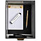 Organisateur de bureau avec bloc-notes, stylo, crayon, gomme et stylos dans une boîte.