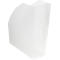 Porte-lettres blanc de forme arrondie.