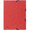 Exacompta Sammelmappe, DIN A4, mit Gummizug, 3 Klappen, beschriftbar, Colorspan-Karton, 355 g/m², rot