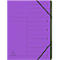Purple file folder, labelled with numbers 1 to 7, with elastic band closure and logo.