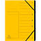 Yellow document file with black elastic band. Inscription: 1-7. Brand: EXACOMPTA.