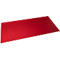 Une feuille de papier ou de carton rouge, de forme rectangulaire, photographiée légèrement en diagonale du haut.