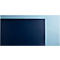 Une zone rectangulaire bleu foncé placée sur une zone bleu clair.