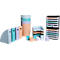 Büroaccessoires in Pastellfarben: Ordner, Stifthalter, Ablagen und Schubladensystem.