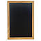 Tableau noir rectangulaire avec cadre en bois clair.