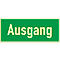 Green sign with the word "Ausgang" in yellow font.