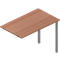 Wooden table top with gray legs. A minimalist piece of furniture, perfect for modern spaces.