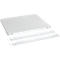 Extra uitneembaar tafelblad ORDO Professional - stalen - met wandrails - voor bureau van B 760 x D 635 x H 825 mm - verkeerswit RAL 9016
