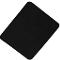 Black rectangular mousepad with rounded corners, diagonally oriented.