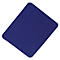 Blue, rectangular mousepad with rounded corners.