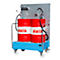 Fahrbare Auffangwanne, aus Stahl, 215 l Auffangvolumen für 2 x 200-Liter Fässer, blau lackiert
