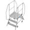 Fahrbare Podestleiter Krause Stabilo Professional, beidseitig begehbar, 2x3 Stufen, 600 x 700 mm Plattform, 2750 mm Arbeitshöhe