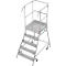 Fahrbare Podestleiter Krause Stabilo Professional, einseitig begehbar, 1x5 Stufen, 600 x 700 mm Plattform, 3200 mm Arbeitshöhe