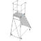 Fahrbare Podestleiter Krause Stabilo Professional, einseitig begehbar, 1x8 Stufen, 600 x 700 mm Plattform, 3950 mm Arbeitshöhe