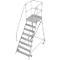Fahrbare Podestleiter Krause Stabilo Professional, einseitig begehbar, 1x8 Stufen, 600 x 700 mm Plattform, 3950 mm Arbeitshöhe