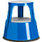 Fahrbarer Rolltritthocker, rutschfester Gummibelag, H 410 x ø 433/283 mm, bis 150 kg, blau