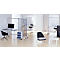 Fahrbarer Spuckschutz-Teiler Modell B, Acrylglas, Dicke 3 mm, B 1200 x T 390 x H 1800 mm, mit Rollen