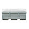 Fahrzeugbox CEMO, Polyethylen, 750 l, L 1840 x B 740 x H 940 mm, nestbar, grau/orange