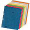 Stacked multi-colored file folders. The blue folder is in front, FALKEN logo visible. Perforation and recess.