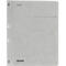 Gray Falken file folder with holes, lines, and lettering. There is a black line on the top left, the logo at the bottom.