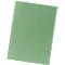 Light green paper folder, with three vertical grooves on the left side.