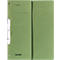 Green paper file with white clips, labels and the brand name Falken.