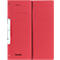 Red Falken file folder with metal clip and lettering.