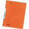 Orange Falken file folder with metal clasp and lines for labeling.