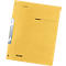 Yellow file folder with metal clip and brand lettering FALKEN.